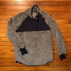 Asymmetrical Snap Mock Fleece